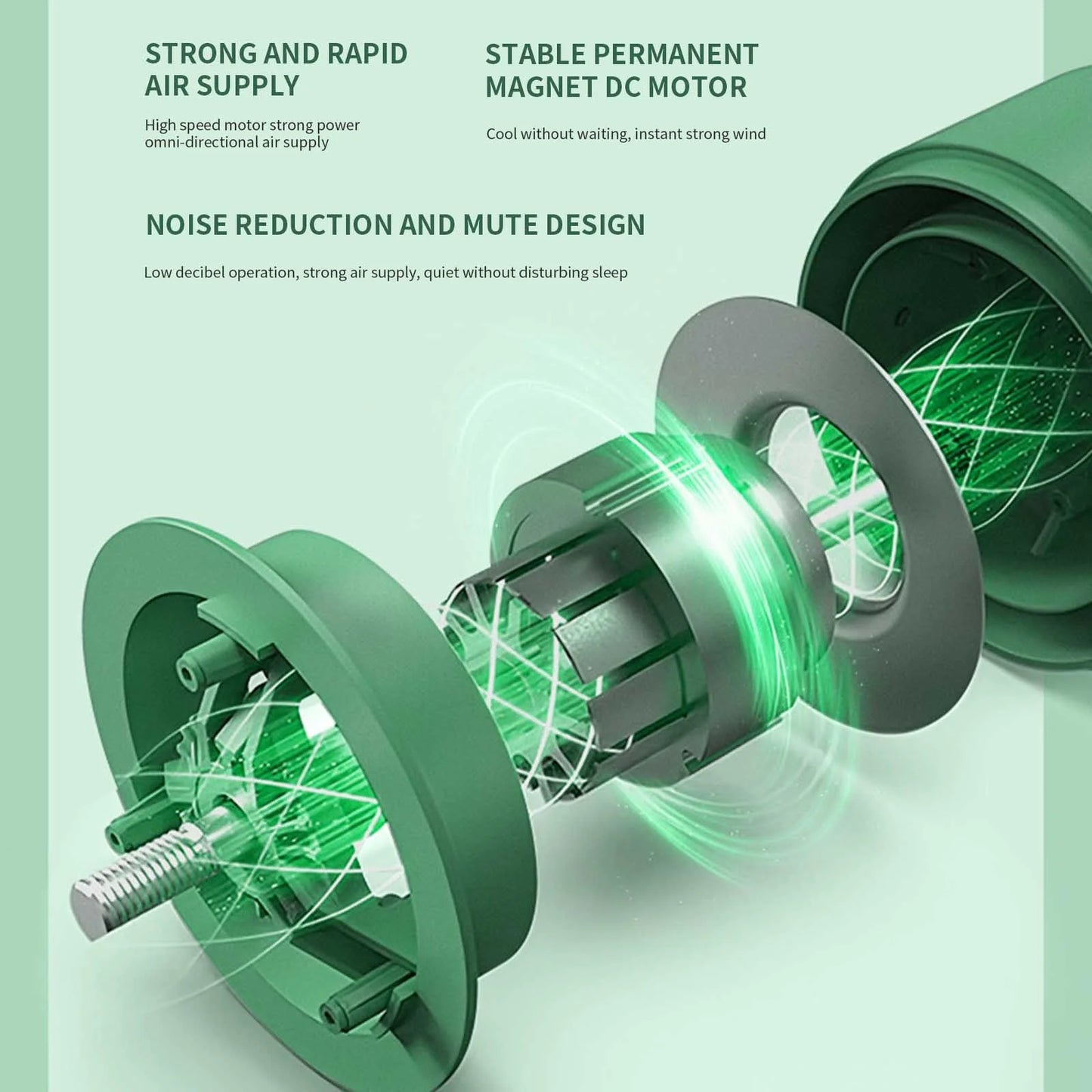 Rechargeable Telescopic Foldable Fan.