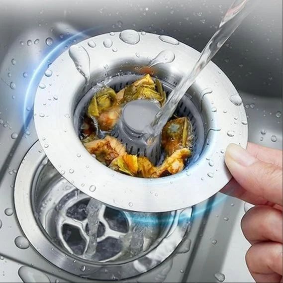 Stainless Steel 3 IN 1 KITCHEN SINK DRAIN STRAINER STOPPER