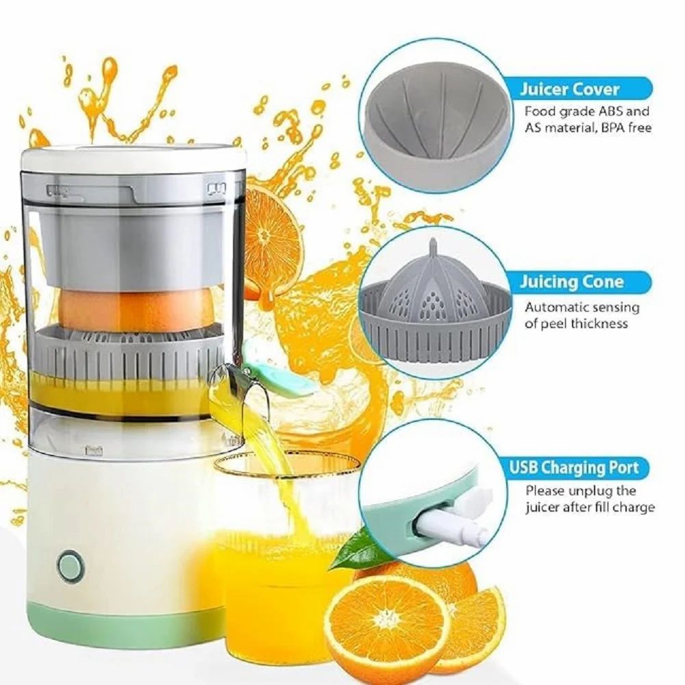 Electric Citrus Fruit Juicer – USB Rechargeable | Fast & Easy