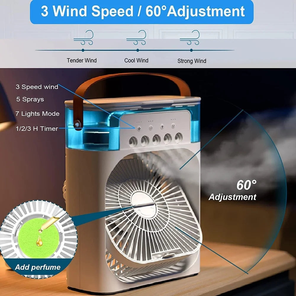 Portable Humidifier Air Cooler Mist Fan