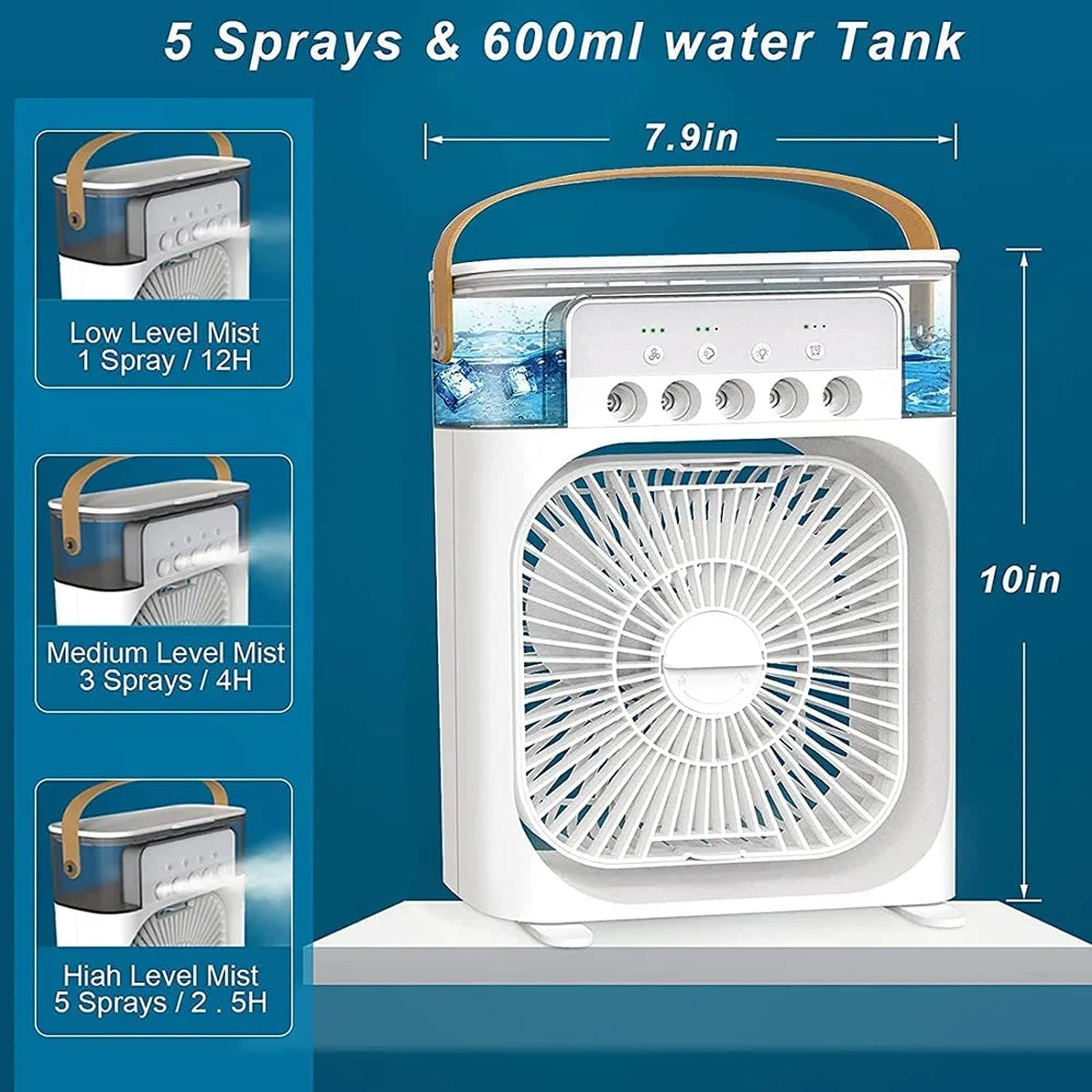 Portable Humidifier Air Cooler Mist Fan